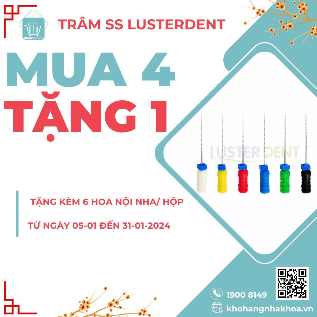 Mua 4 Hộp Trâm Lusterdent, Nhận Ngay 1 Hộp Miễn Phí