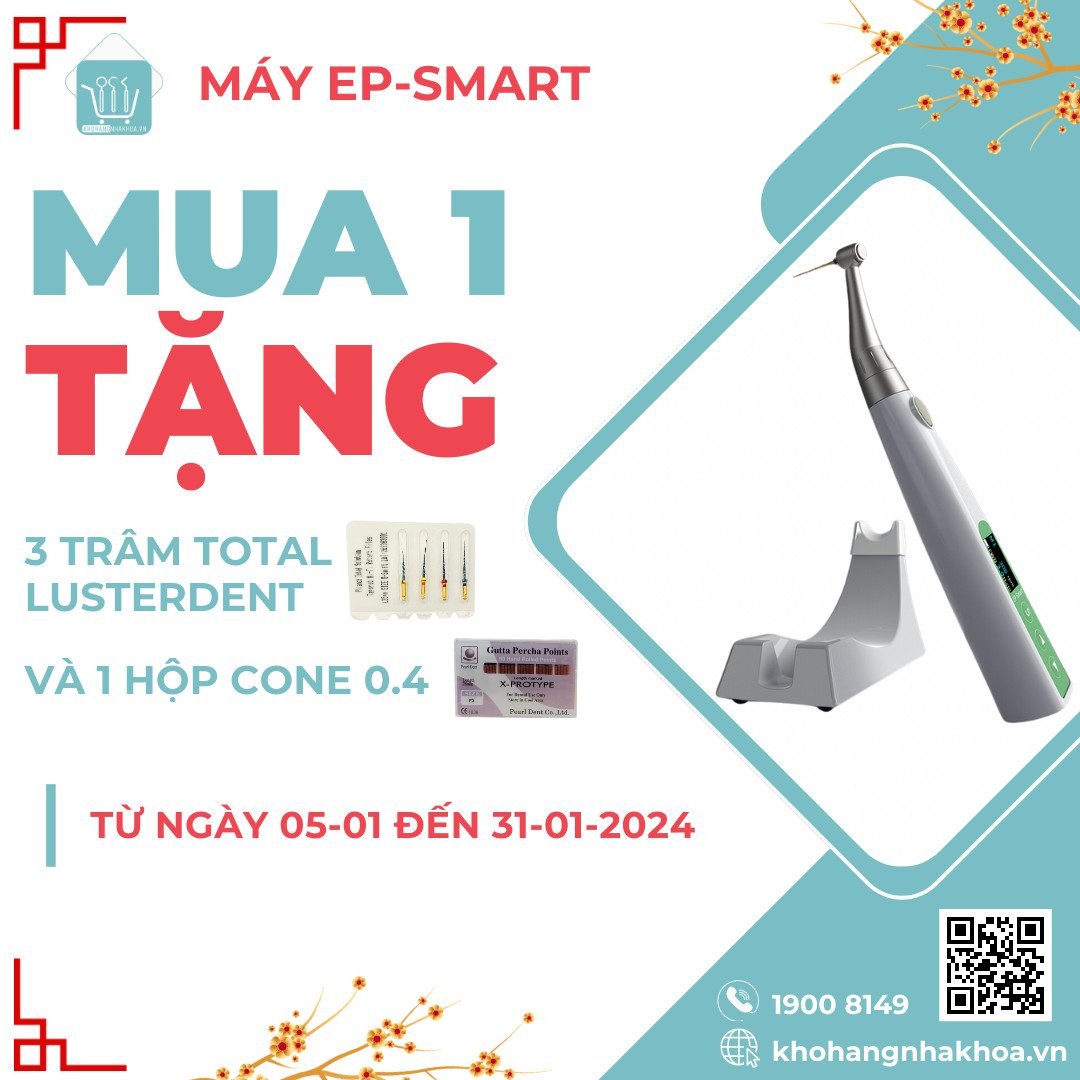 Mua Máy Nội Nha EP-SMART Tặng 3 Vỉ Trâm Total Lusterdent Và 1 Hộp Cone